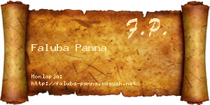 Faluba Panna névjegykártya
